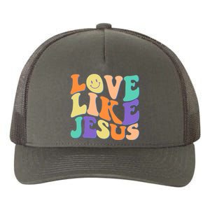 Retro 60s Love Like Jesus Yupoong Adult 5-Panel Trucker Hat