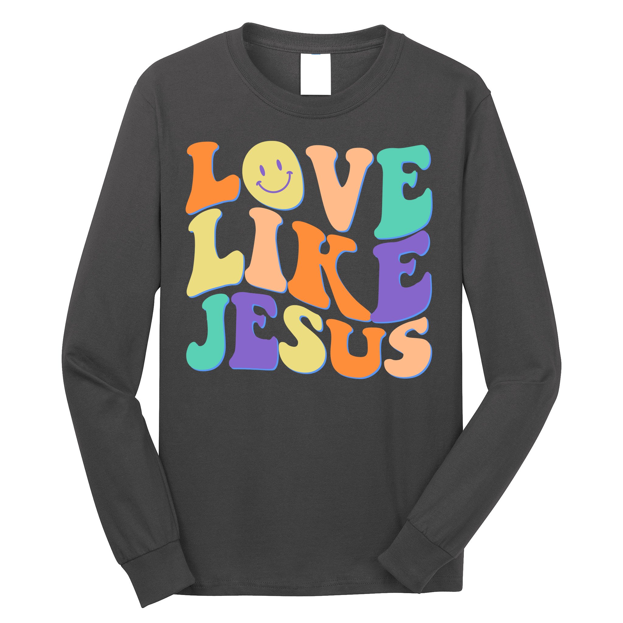 Retro 60s Love Like Jesus Long Sleeve Shirt