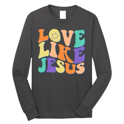 Retro 60s Love Like Jesus Long Sleeve Shirt