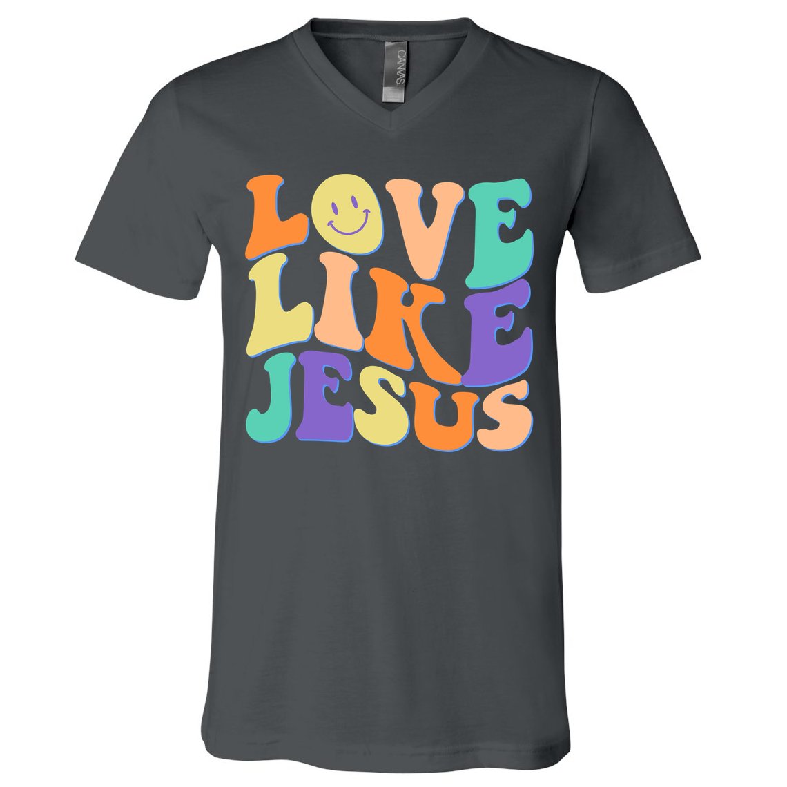 Retro 60s Love Like Jesus V-Neck T-Shirt