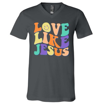 Retro 60s Love Like Jesus V-Neck T-Shirt