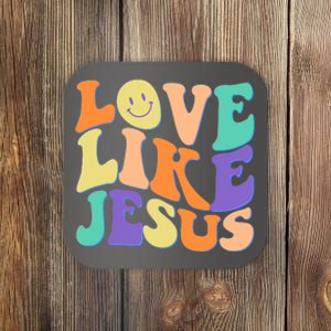 Retro 60s Love Like Jesus Coaster