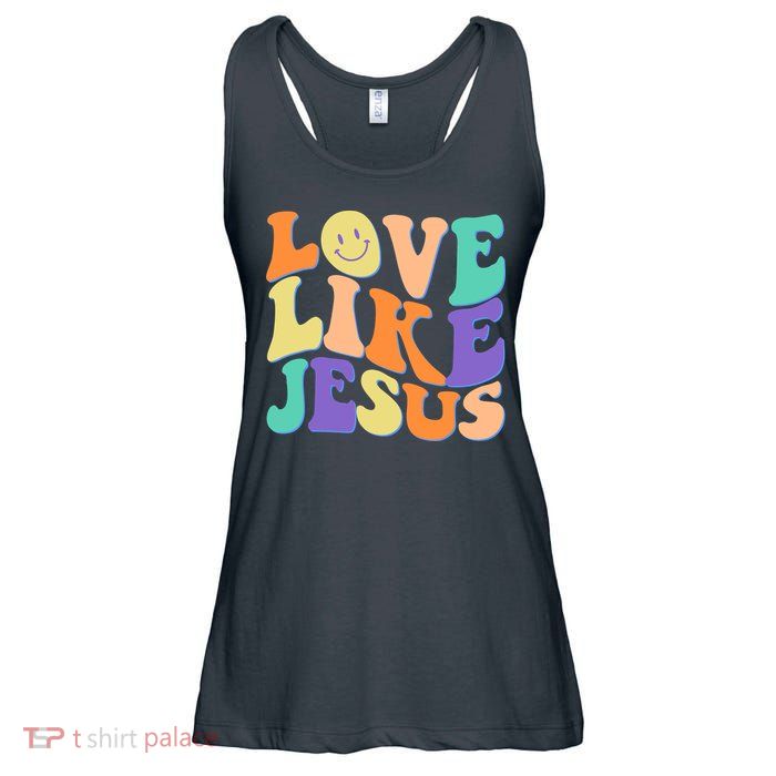 Retro 60s Love Like Jesus Ladies Essential Flowy Tank