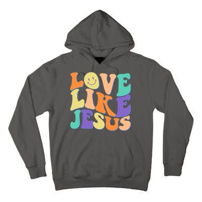 Retro 60s Love Like Jesus Tall Hoodie