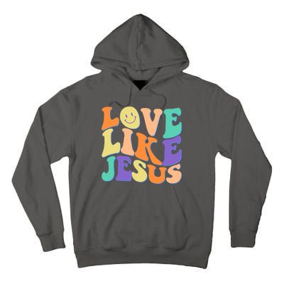 Retro 60s Love Like Jesus Tall Hoodie