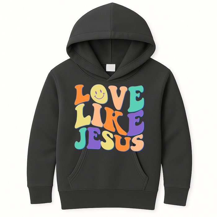 Retro 60s Love Like Jesus Kids Hoodie