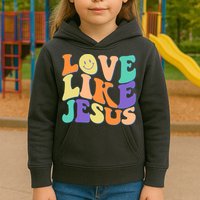 Retro 60s Love Like Jesus Kids Hoodie