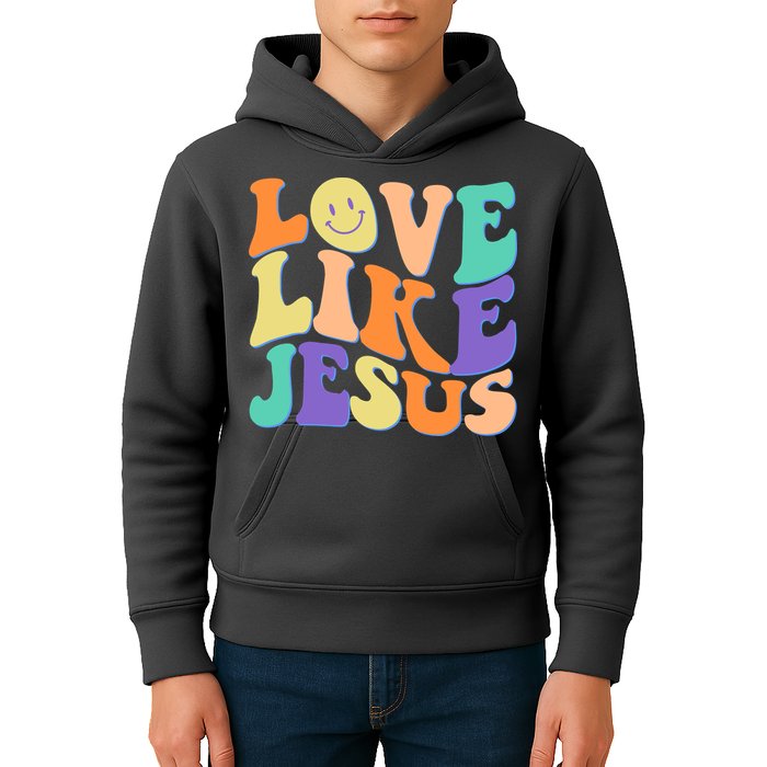 Retro 60s Love Like Jesus Kids Hoodie