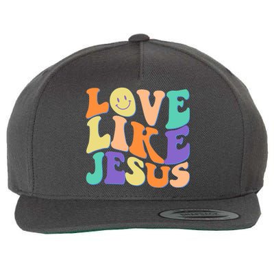 Retro 60s Love Like Jesus Wool Snapback Cap