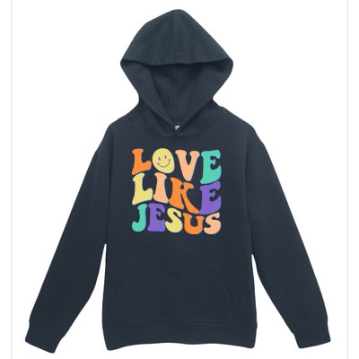 Retro 60s Love Like Jesus Urban Pullover Hoodie