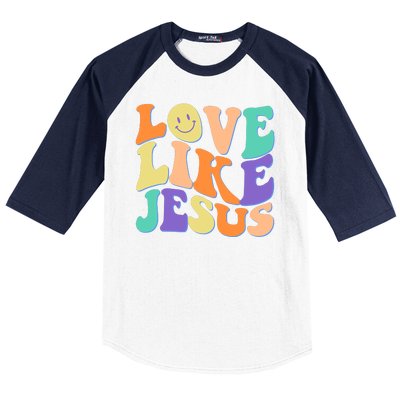 Retro 60s Love Like Jesus Baseball Sleeve Shirt