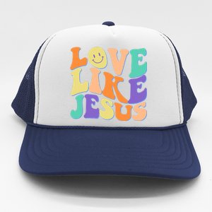 Retro 60s Love Like Jesus Trucker Hat