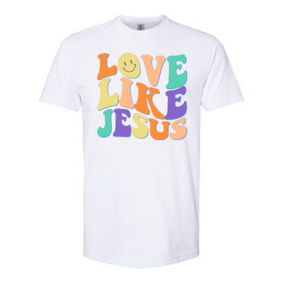 Retro 60s Love Like Jesus Softstyle CVC T-Shirt