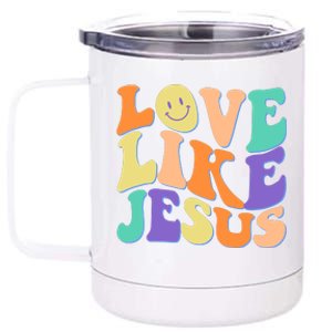 Retro 60s Love Like Jesus 12 oz Stainless Steel Tumbler Cup