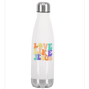 Retro 60s Love Like Jesus Stainless Steel Insulated Water Bottle