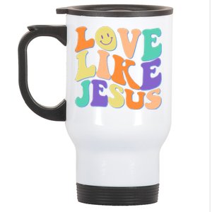 Retro 60s Love Like Jesus Stainless Steel Travel Mug