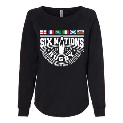 Rugby 6 Nations England France Wales Scotland Italy Ireland Womens California Wash Sweatshirt