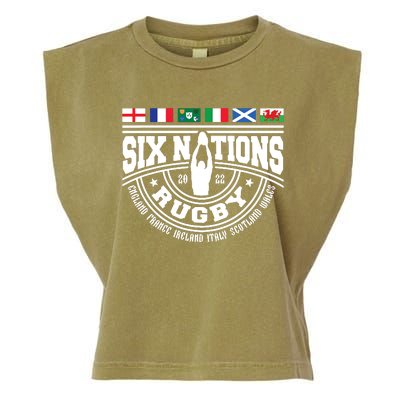 Rugby 6 Nations England France Wales Scotland Italy Ireland Garment-Dyed Women's Muscle Tee