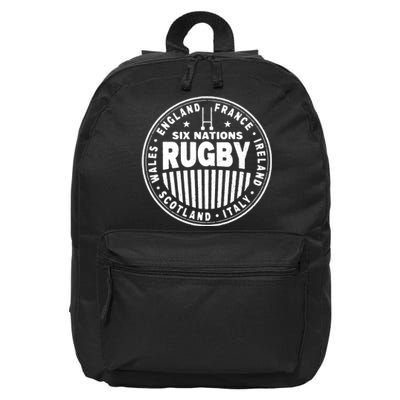 Rugby 6 Nations Rugby Vintage England France Ireland Wales. 16 in Basic Backpack