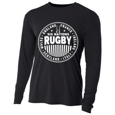 Rugby 6 Nations Rugby Vintage England France Ireland Wales. Cooling Performance Long Sleeve Crew
