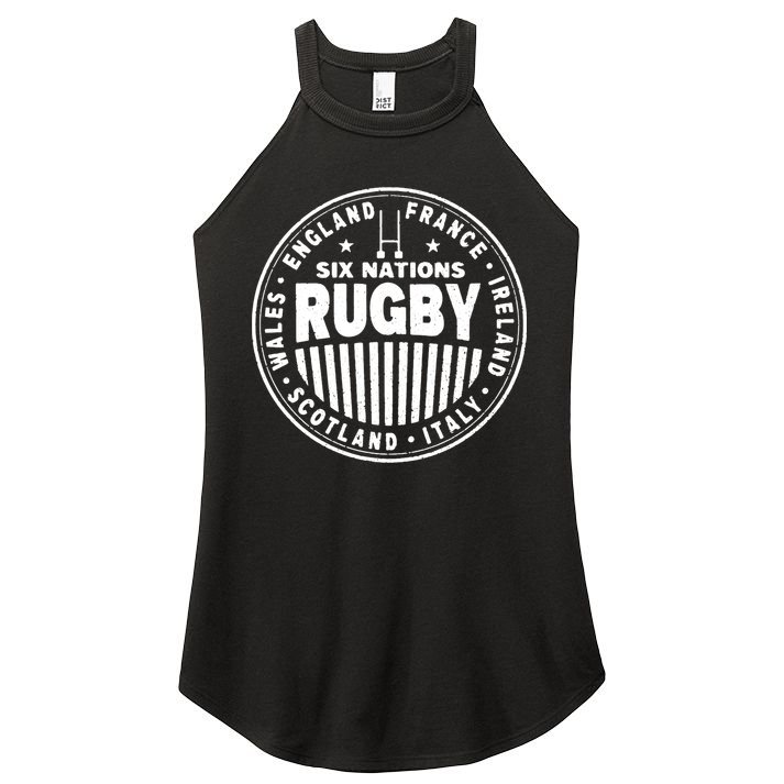 Rugby 6 Nations Rugby Vintage England France Ireland Wales. Women's Perfect Tri Rocker Tank