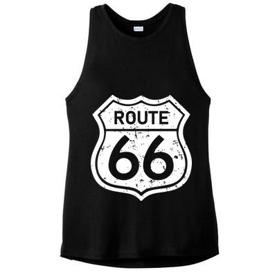 Route 66 Rustic Ladies PosiCharge Tri-Blend Wicking Tank
