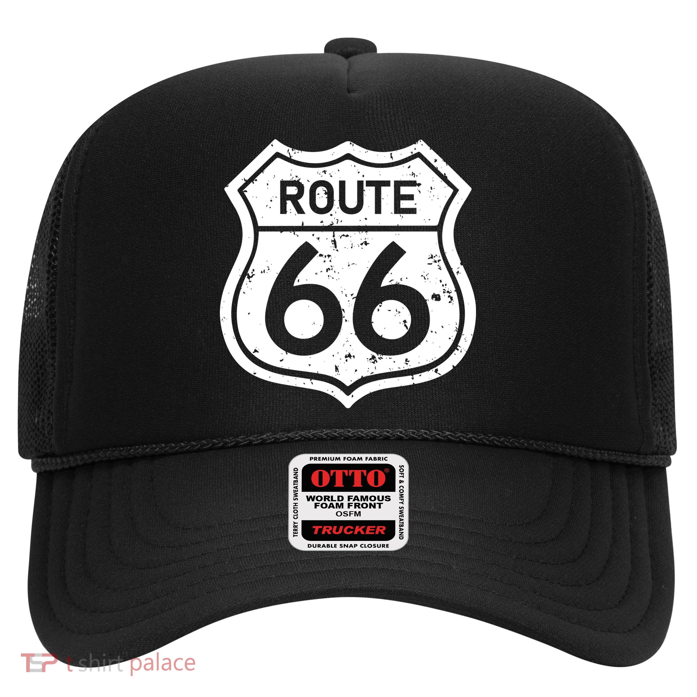 Route 66 Rustic Trucker Hat