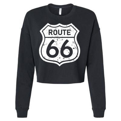 Route 66 Rustic Cropped Pullover Crew