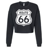 Route 66 Rustic Cropped Pullover Crew