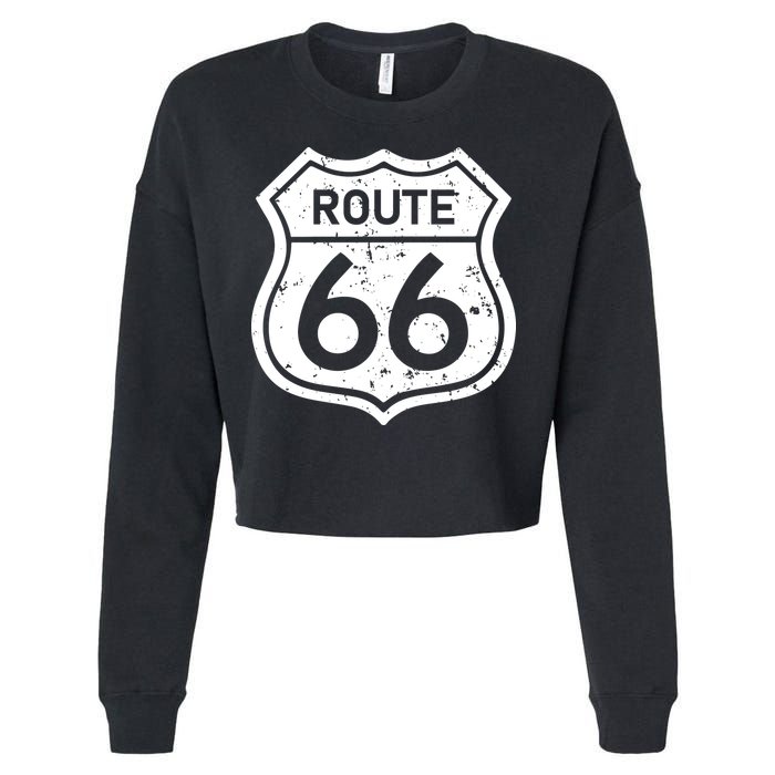 Route 66 Rustic Cropped Pullover Crew