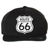 Route 66 Rustic Wool Snapback Cap