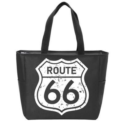 Route 66 Rustic Zip Tote Bag