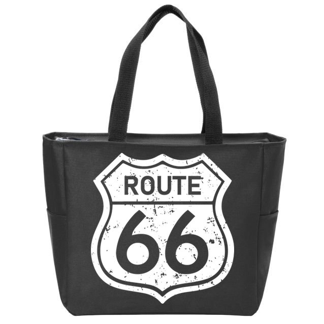 Route 66 Rustic Zip Tote Bag
