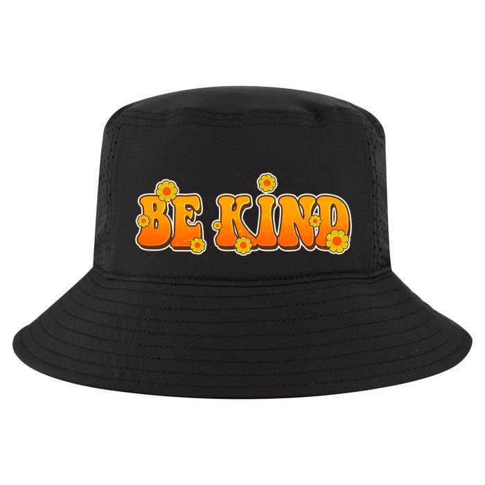 Retro 60s Sixties Flower Power Be Kind Wear Orange Cool Comfort Performance Bucket Hat