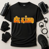 Retro 60s Sixties Flower Power Be Kind Wear Orange Cooling Performance Crew T-Shirt