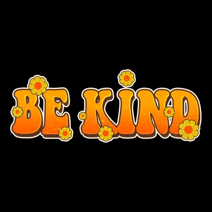 Retro 60s Sixties Flower Power Be Kind Wear Orange Cooling Performance Crew T-Shirt