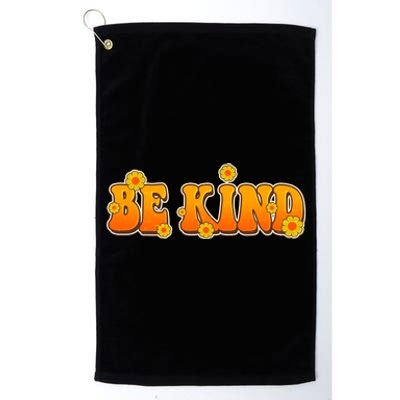 Retro 60s Sixties Flower Power Be Kind Wear Orange Platinum Collection Golf Towel