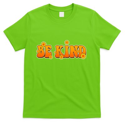 Retro 60s Sixties Flower Power Be Kind Wear Orange T-Shirt