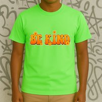 Retro 60s Sixties Flower Power Be Kind Wear Orange T-Shirt