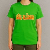 Retro 60s Sixties Flower Power Be Kind Wear Orange T-Shirt