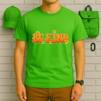 Retro 60s Sixties Flower Power Be Kind Wear Orange T-Shirt