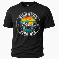 Retro 70s 80s Richmond Virginia Va Cooling Performance Crew T-Shirt