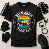 Retro 70s 80s Richmond Virginia Va Cooling Performance Crew T-Shirt
