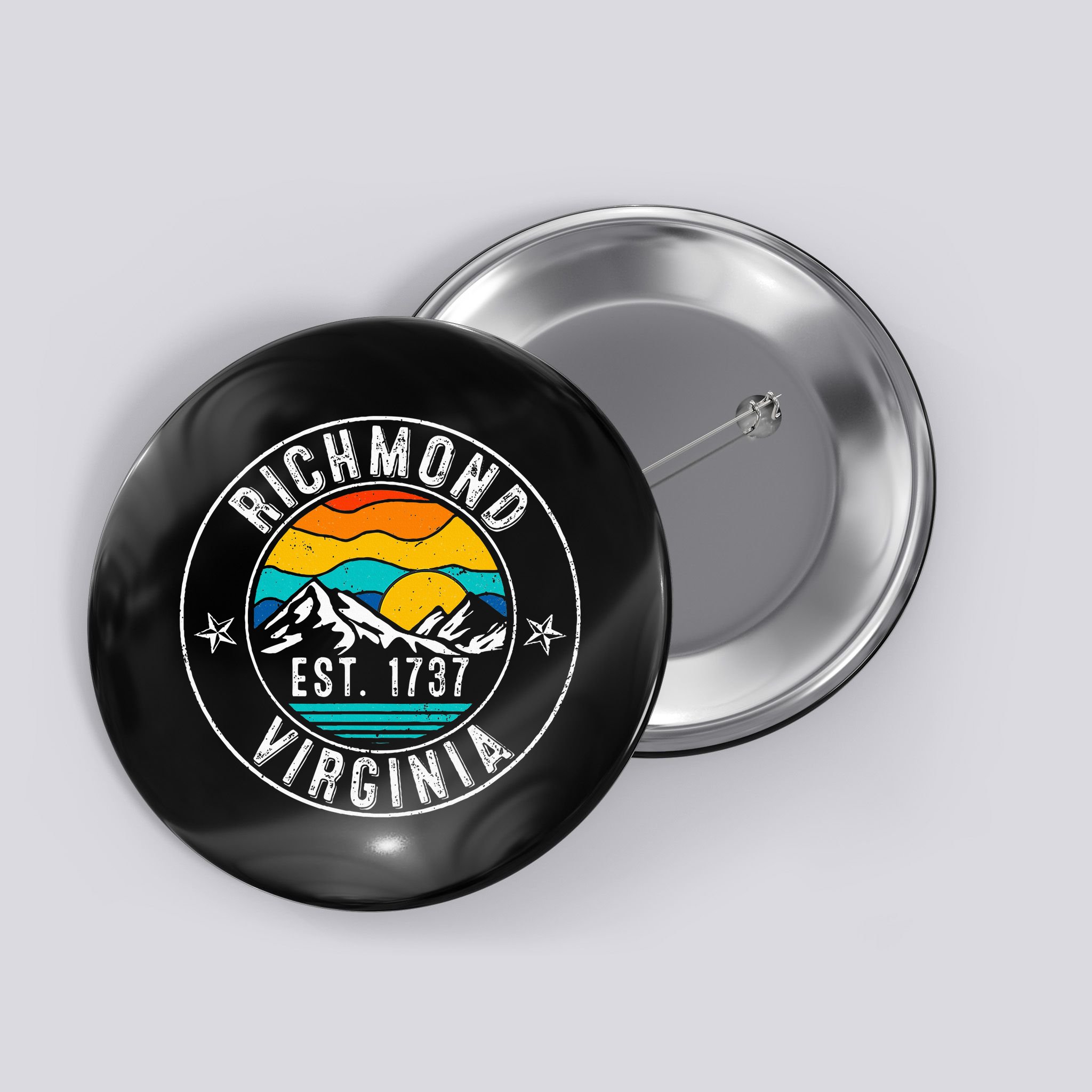 Retro 70s 80s Richmond Virginia Va Button
