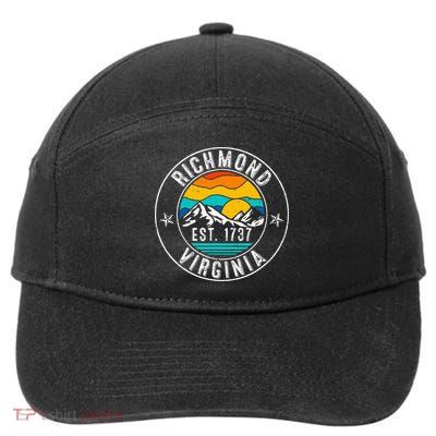 Retro 70s 80s Richmond Virginia Va 7-Panel Snapback Hat