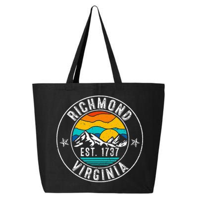 Retro 70s 80s Richmond Virginia Va 25L Jumbo Tote