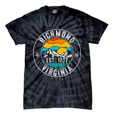 Retro 70s 80s Richmond Virginia Va Tie-Dye T-Shirt