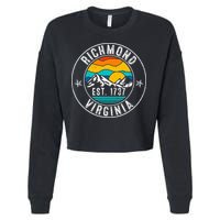 Retro 70s 80s Richmond Virginia Va Cropped Pullover Crew