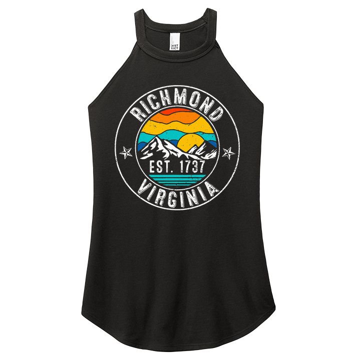 Retro 70s 80s Richmond Virginia Va Women's Perfect Tri Rocker Tank