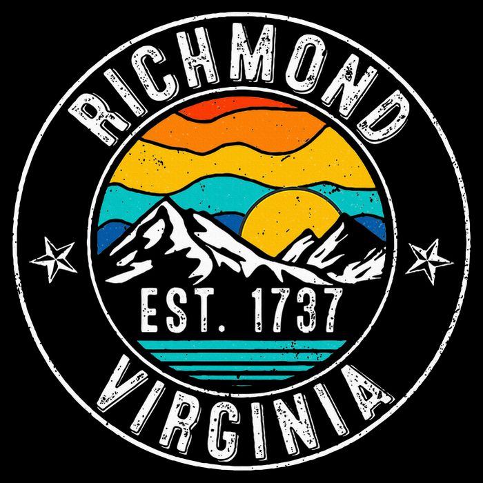 Retro 70s 80s Richmond Virginia Va Short Acrylic Beanie
